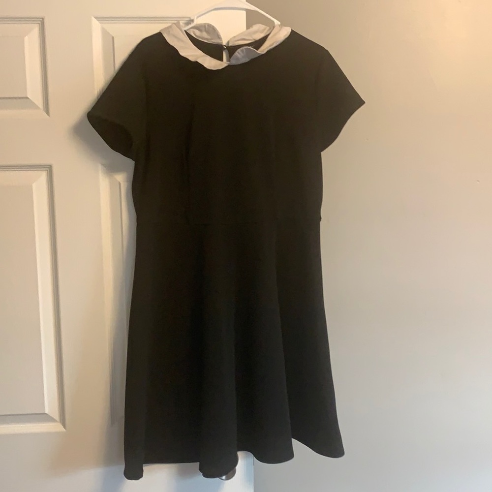 Black with white collar dress